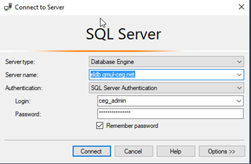 SSMS login